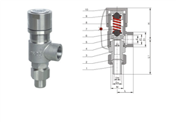 A21W弹簧微启式外螺纹安全阀